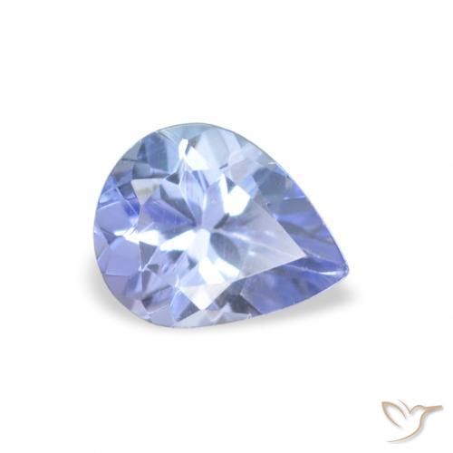 Tanzanite Bleu pastel naturelle En forme de poire, 0.33 ct, VVS-VS