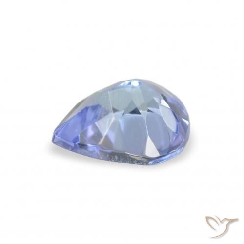 Tanzanite Bleu pastel naturelle En forme de poire, 0.33 ct, VVS-VS