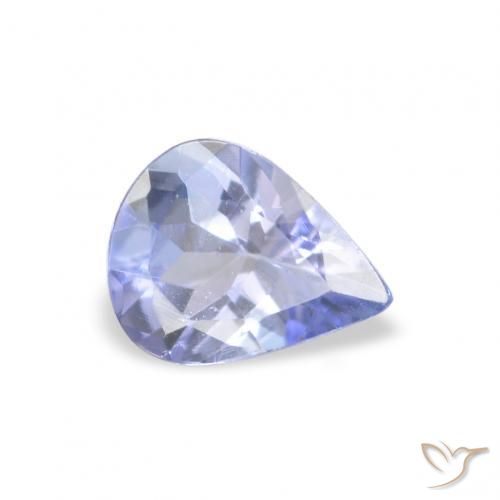 Tanzanite Bleu pastel naturelle En forme de poire, 0.30 ct, VVS-VS