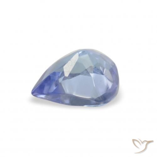 Tanzanite Bleu pastel naturelle En forme de poire, 0.34 ct, VS