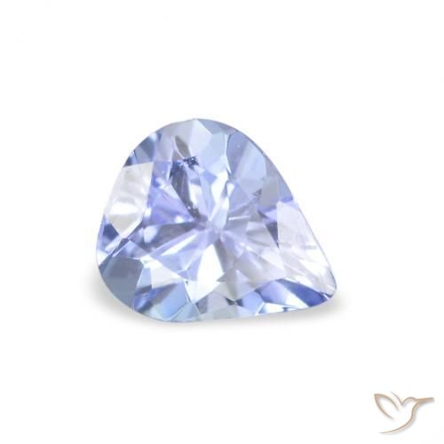 Tanzanite Bleu pastel naturelle En forme de poire, 0.29 ct, VS