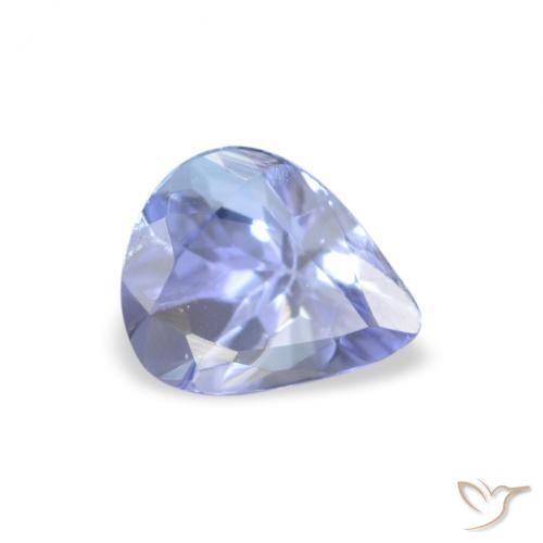Tanzanite Bleu pastel naturelle En forme de poire, 0.34 ct, VS