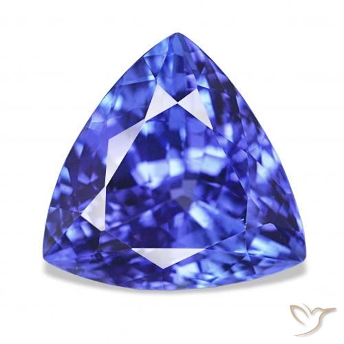 Tanzanite Violet foncé Bleu naturelle Trillion, 5.49 ct, IF