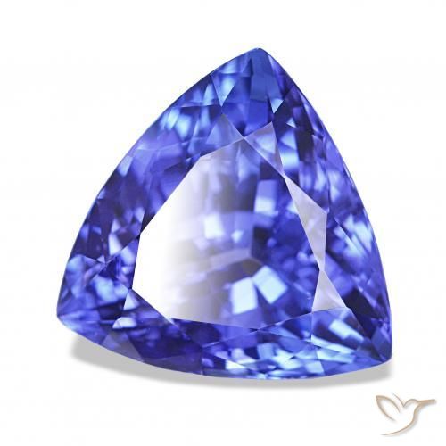 Tanzanite Violet foncé Bleu naturelle Trillion, 5.49 ct, IF