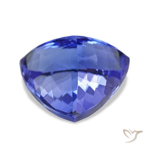Tanzanite Violet foncé Bleu naturelle Trillion, 5.49 ct, IF