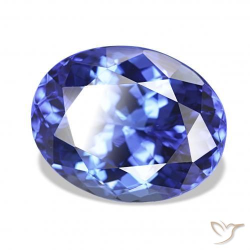 Tanzanite Violet foncé Bleu naturelle ovale, 5.87 ct, IF
