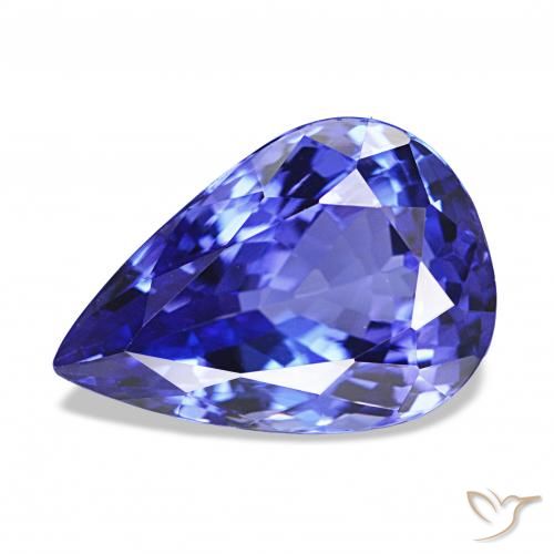 4.52ct Violet Bleu Tanzanite Pierres précieuses, En forme de poire, IF