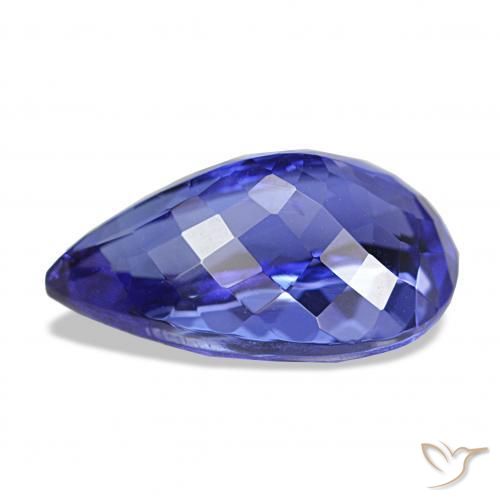 Tanzanite Violet Bleu naturelle En forme de poire, 4.38 ct, VVS