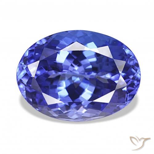 Tanzanite Bleu pourpre profond naturelle ovale, 4.75 ct, VVS