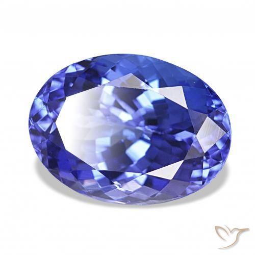 Tanzanite Bleu pourpre profond naturelle ovale, 4.75 ct, VVS