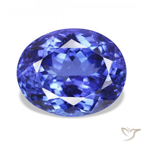 Tanzanite Bleu pourpre profond naturelle ovale, 4.87 ct, VVS