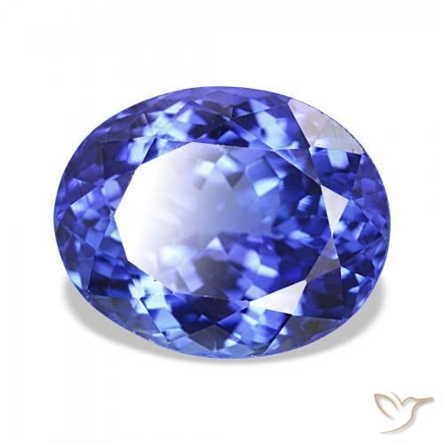 Tanzanite Bleu pourpre profond naturelle ovale, 4.87 ct, VVS
