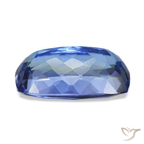 Tanzanite bleue naturelle coupe coussin, 3,62 ct, VVS-VS