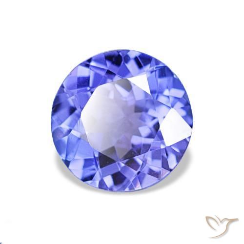 Tanzanite bleue naturelle coupe roude, 1,32 ct, VVS-VS