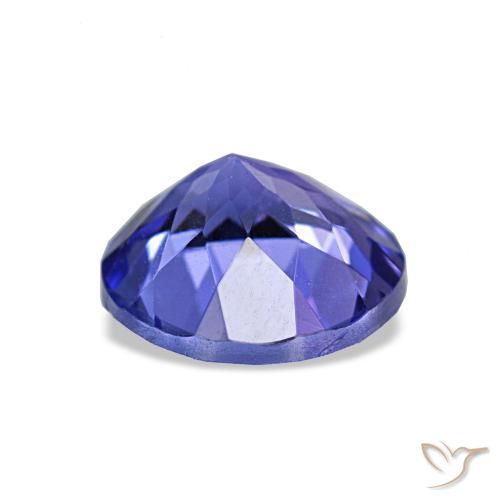 Tanzanite bleue naturelle coupe roude, 1,32 ct, VVS-VS