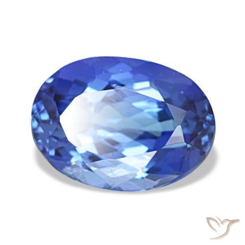 Tanzanite bleue naturelle coupe ovale, 2,21 ct, VVS-VS