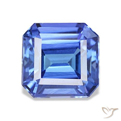 Tanzanite bleue de 2,64 ct, taille émeraude, VVS