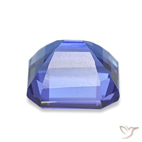 Tanzanite bleue naturelle taille émeraude, 2,64 ct, VVS