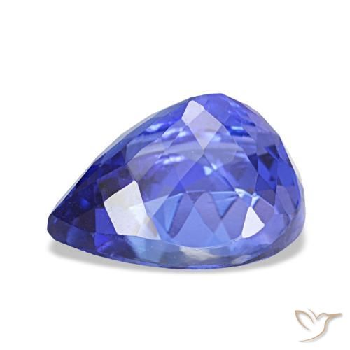Tanzanite bleue naturelle en forme de poire, 2,45 ct, VVS