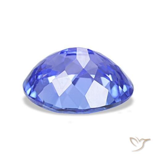Tanzanite bleue naturelle coupe ovale, 1,88 ct, VVS