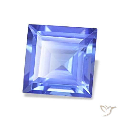 Tanzanite bleue naturelle carré, 1,63 ct, VVS