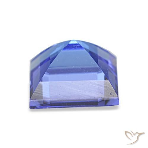 Tanzanite bleue naturelle carré, 1,63 ct, VVS