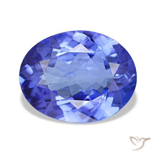Tanzanite bleue naturelle coupe ovale, 2,24 ct, VVS