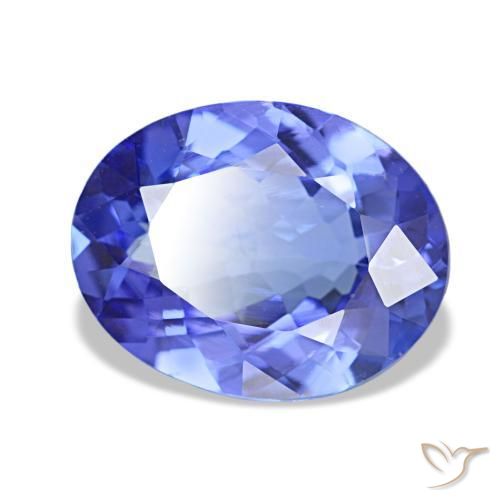 Tanzanite bleue naturelle coupe ovale, 2,24 ct, VVS