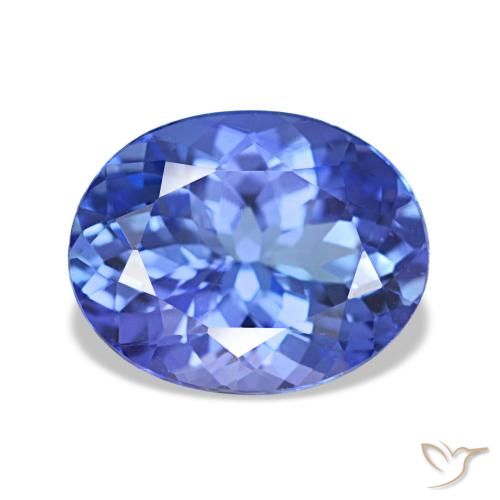 Tanzanite bleue naturelle coupe ovale, 2,18 ct, VVS