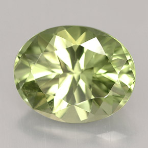 Diopside vert naturelle coupe ovale, 2,87 ct, VS