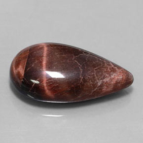 Tiger's eye matrix multicolore naturelle en forme de poire, 33,34 ct, opaque