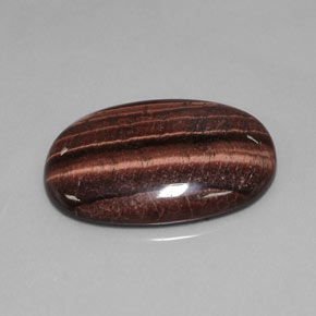 Tiger's eye matrix multicolore naturelle coupe ovale, 42,21 ct, opaque