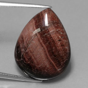 Tiger's eye matrix multicolore naturelle en forme de poire, 23,62 ct, opaque