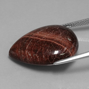 Tiger's eye matrix multicolore naturelle en forme de poire, 23,62 ct, opaque