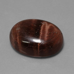 Tiger's eye matrix multicolore naturelle coupe ovale, 21,49 ct, opaque