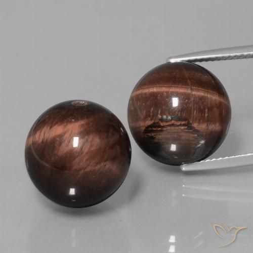 39.56ctw Naturel Multicolore Oeil de Tigre Matrice, Sphère / Boule, Opaque