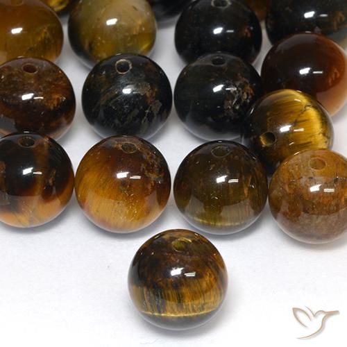 7.71ct Naturel Brun moyen-léger Oeil de Tigre Matrice, Sphère / Boule, Opaque