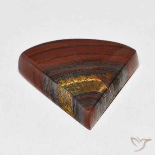 Oeil de Tigre Matrice Multicolore naturelle Trillion, 18.42 ct, Opaque