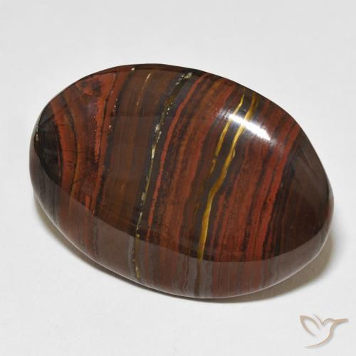 Oeil de Tigre Matrice Multicolore naturelle ovale, 41.58 ct, Opaque