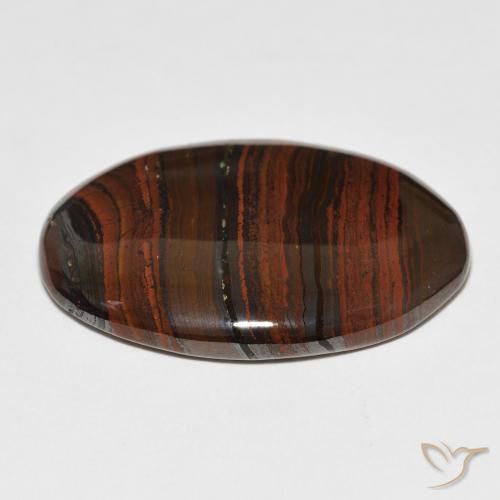 Oeil de Tigre Matrice Multicolore naturelle ovale, 41.58 ct, Opaque