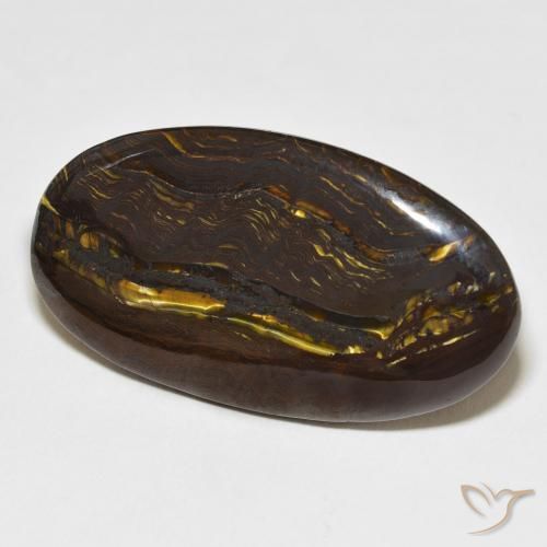 Oeil de Tigre Matrice Multicolore naturelle ovale, 27.69 ct, Opaque