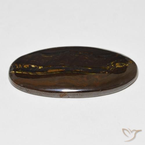Oeil de Tigre Matrice Multicolore naturelle ovale, 27.69 ct, Opaque