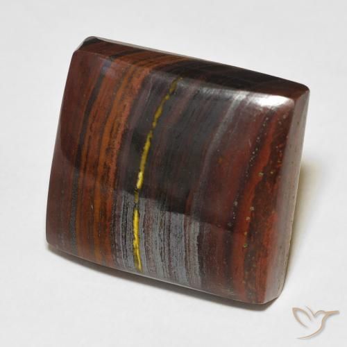 Oeil de Tigre Matrice Multicolore naturelle Baquette, 39.86 ct, Opaque