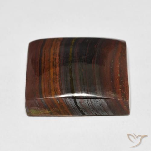 Oeil de Tigre Matrice Multicolore naturelle Baquette, 39.86 ct, Opaque