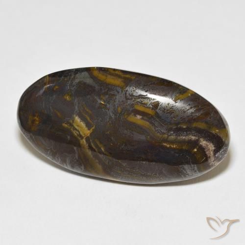 Oeil de Tigre Matrice Multicolore naturelle ovale, 45.45 ct, Opaque