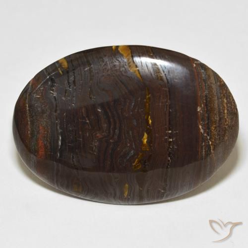 44.52ct Naturel Multicolore Oeil de Tigre Matrice, ovale, Opaque