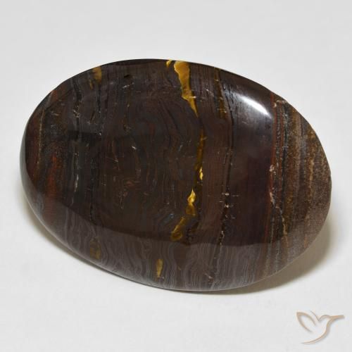 Oeil de Tigre Matrice Multicolore naturelle ovale, 44.52 ct, Opaque