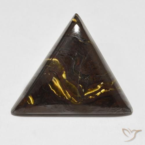 21.22ct Naturel Multicolore Oeil de Tigre Matrice, Trillion, Opaque