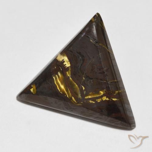 Oeil de Tigre Matrice Multicolore naturelle Trillion, 21.22 ct, Opaque