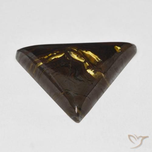 Oeil de Tigre Matrice Multicolore naturelle Trillion, 21.22 ct, Opaque